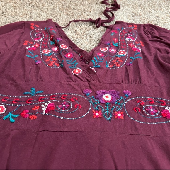 Johnny Was embroidered dress in size Small 3/4 sleeve - Picture 4 of 10